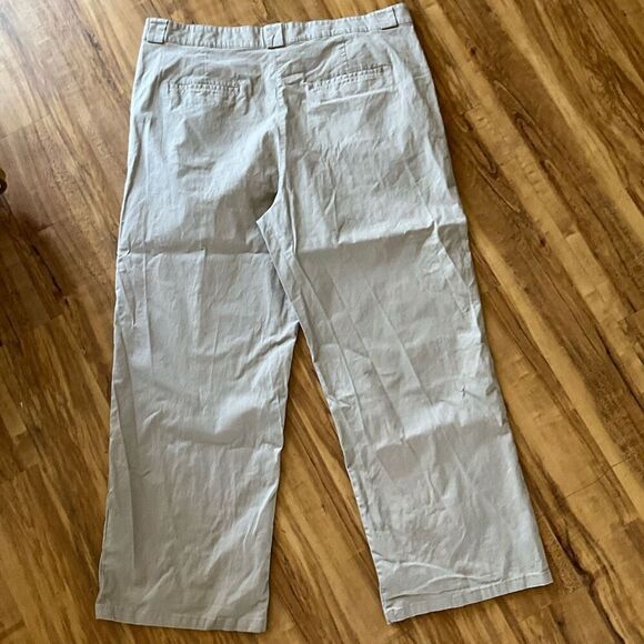 ASOS Design Curve Womens Pleated Front Cotton Blended Wide Leg Stone Pants Sz 18 - Picture 7 of 14